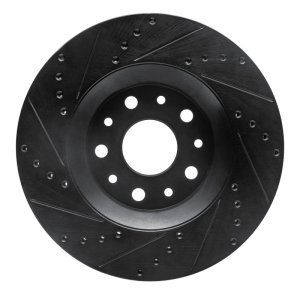 Dodge Sprinter 2500 Brake Rotor (1) - Rear Right - R1 Concepts - Drilled & Slotted - Black - `02-`18